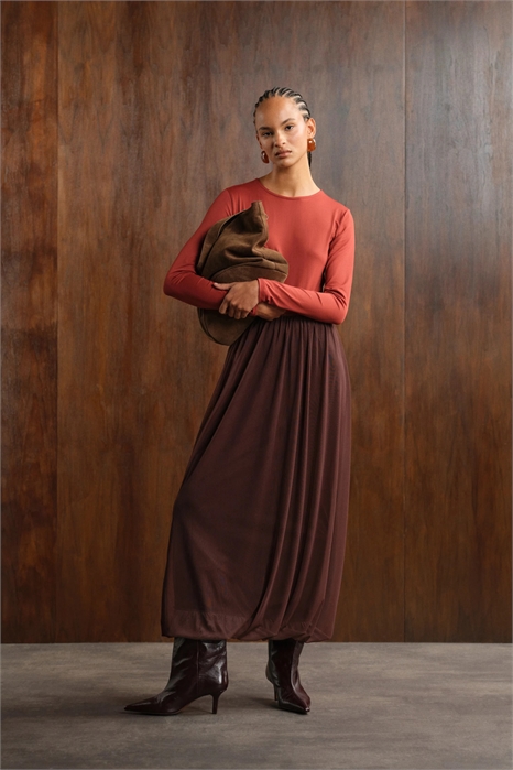 Юбка «макси-бабл» артикул 150426825