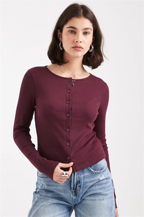 Кардиган с круглым вырезом артикул 151092287