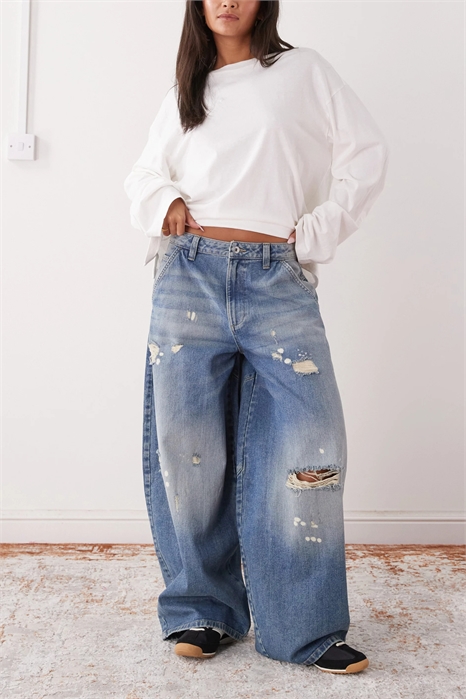 X006 XL — джинсы с низкой посадкой и широкими брючинами артикул 148412031