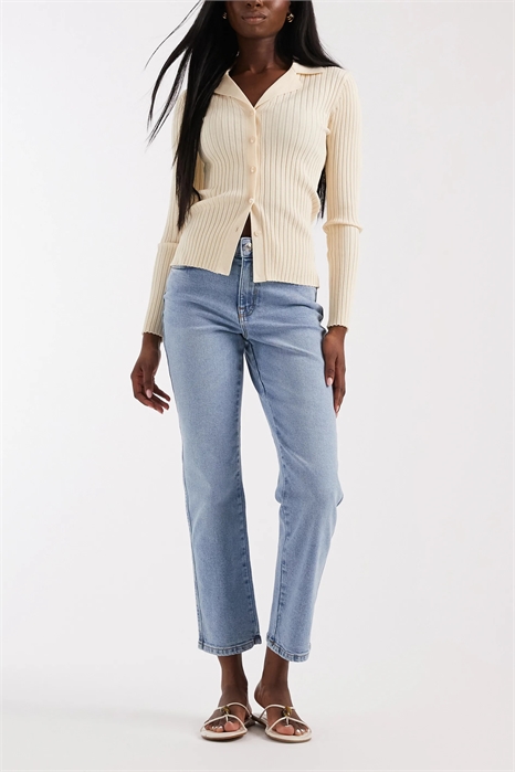 Джинсы Amara с прямыми брючинами и эластичным материалом, длиной до щиколотки артикул 149660784