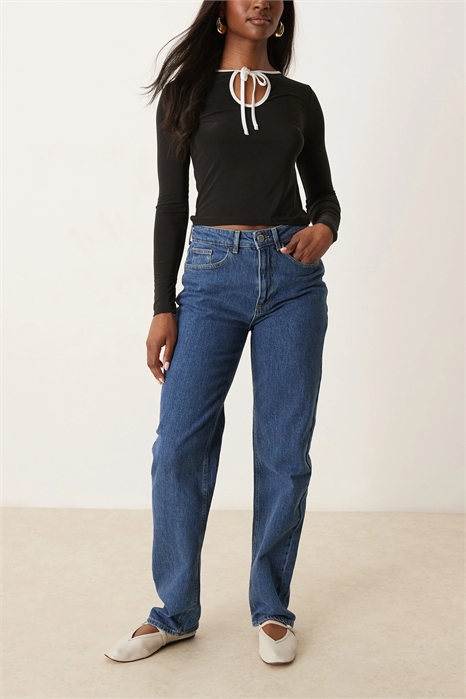 Джинсы Kelly с высокой талией и прямыми брючинами артикул 143240522