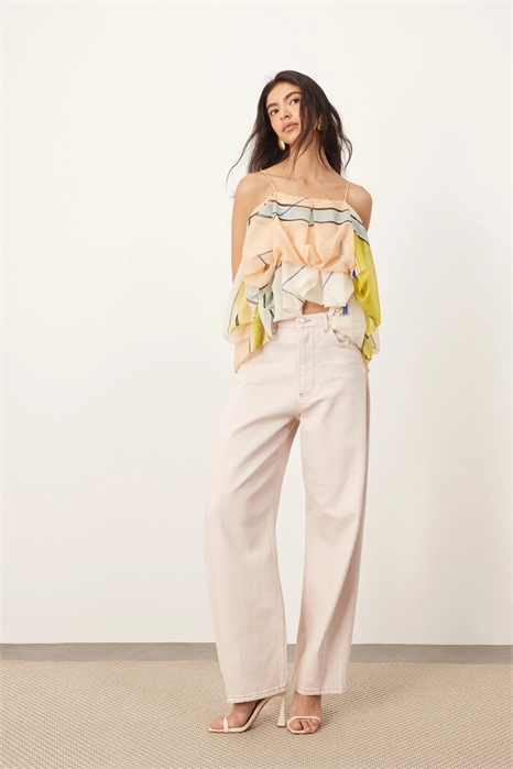 Джинсы Eden из денима с расклешенными брючинами и высокой талией артикул 144766496