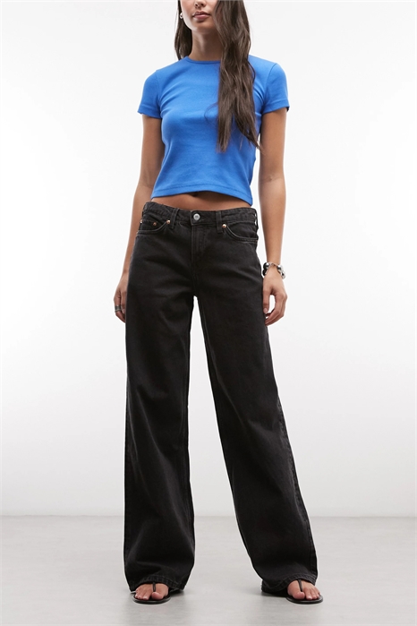 Джинсы свободного кроя с низкой талией артикул 134879029
