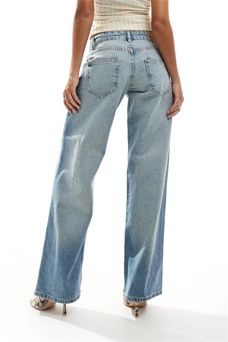 Джинсы с низкой посадкой и параллельными брючинами артикул 136839941