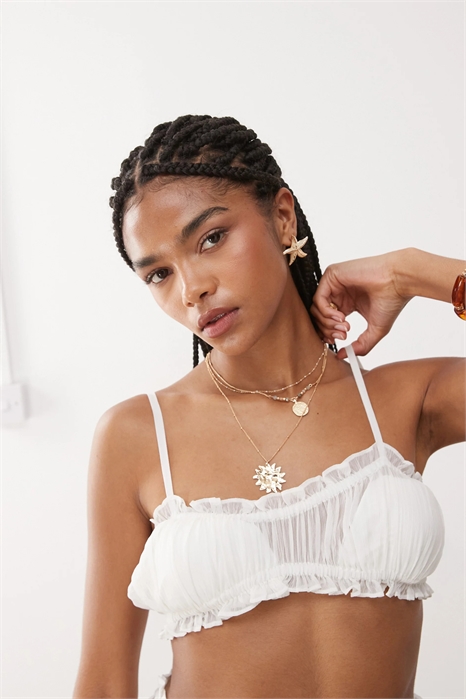 Топ из пляжного шифона co-ord артикул 142430367