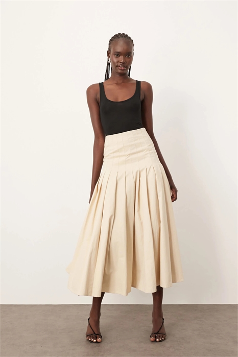 Идеальная макси-юбка со складками артикул 140142409