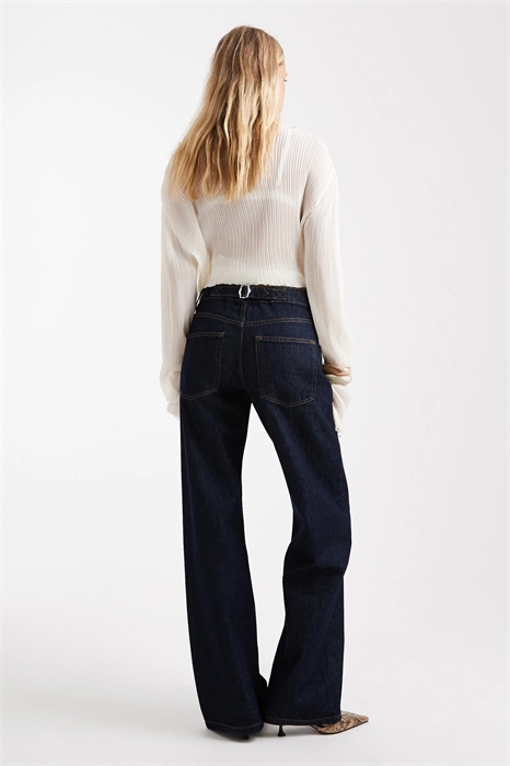 Джинсы свободного кроя с затягивающимся поясом сзади артикул 148414150