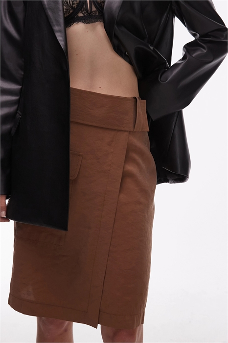 Юбка-миди с завязками на талии в стиле 90-х артикул 154011240