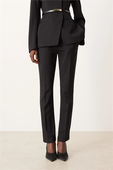 Брюки из ткани «понте» с прямыми брючинами, сшитые на заказ co-ord артикул 150664985