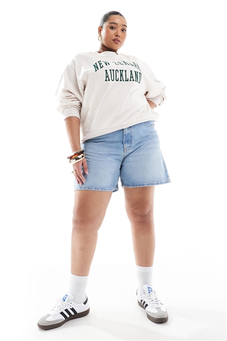 ASOS DESIGN: джинсовые шорты-папаши для полных артикул 140141186