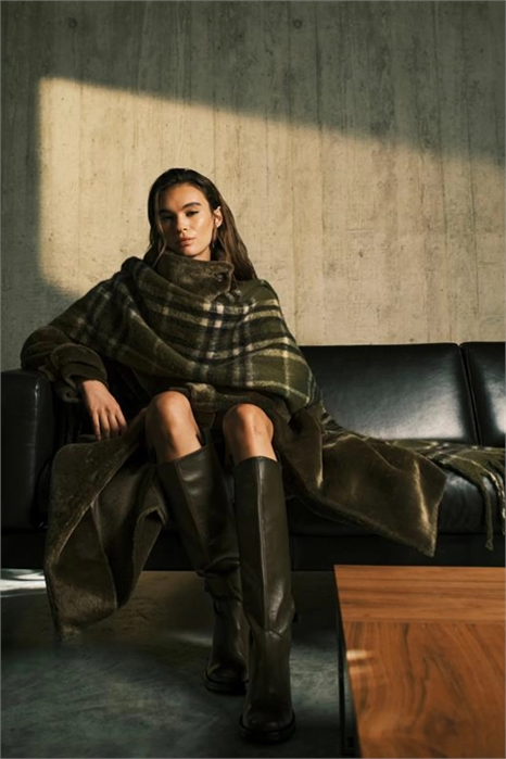 Кожаные сапоги до колен с круглым носком Casper Premium артикул 149429735