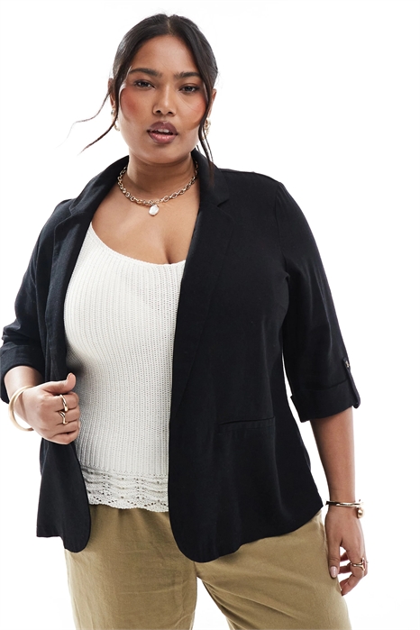 Блейзер с эффектом льна артикул 141726462