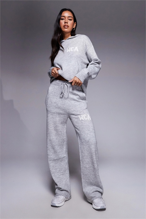 Широкие джоггеры Weekend Collective из трикотажа с принтом в стиле «варсити» co-ord артикул 149929147