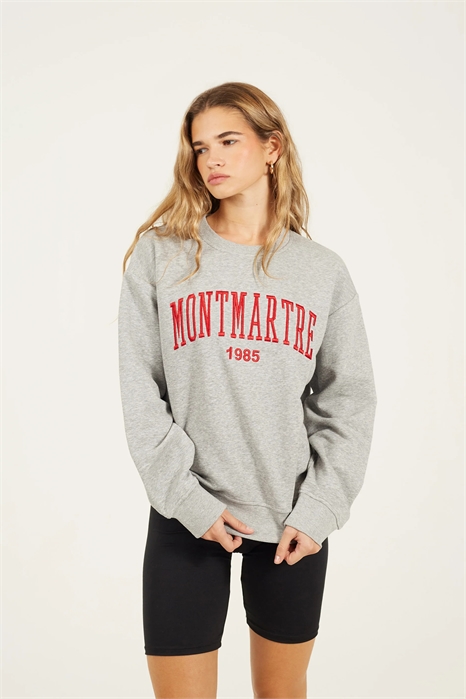 Свитшот с круглым вырезом и вышивкой артикул 153738563