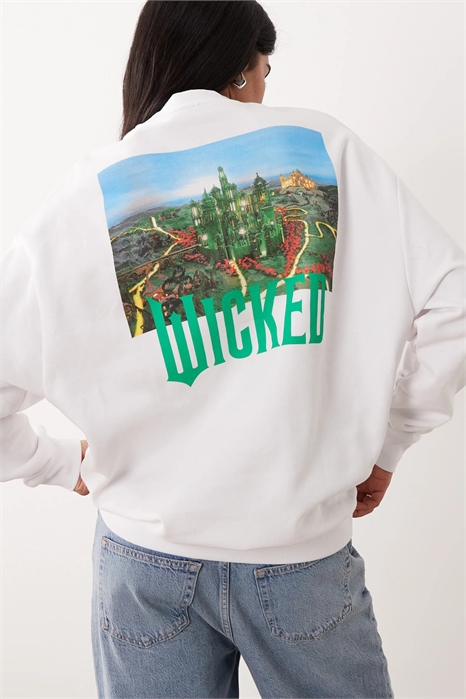 Свободная кофта с принтом WICKED артикул 152666814