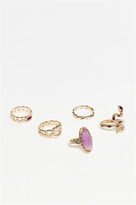 Набор колец с разнообразными дизайнами артикул 150834074