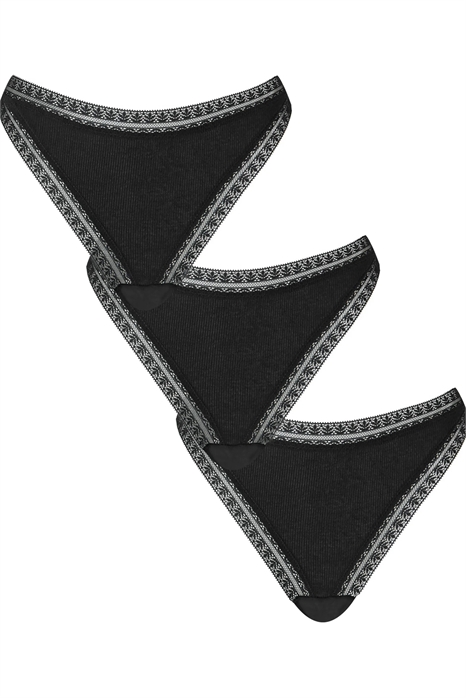 Набор из 3 хлопковых стрингов артикул 153823529