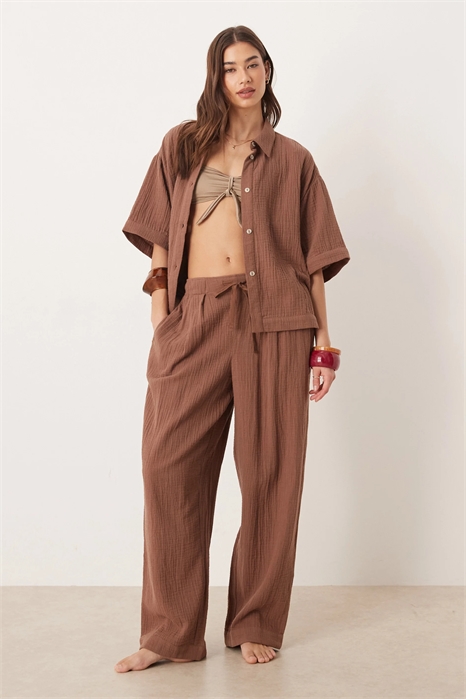 Брюки Callie из марли с принтом «Пляжные воздушные шары» артикул 153254905