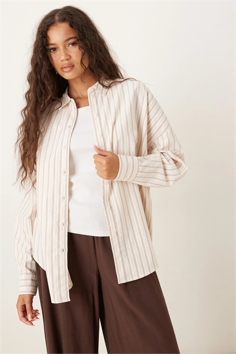 Рубашка-оксфорд свободного кроя в стиле «бойфренд» артикул 148216123