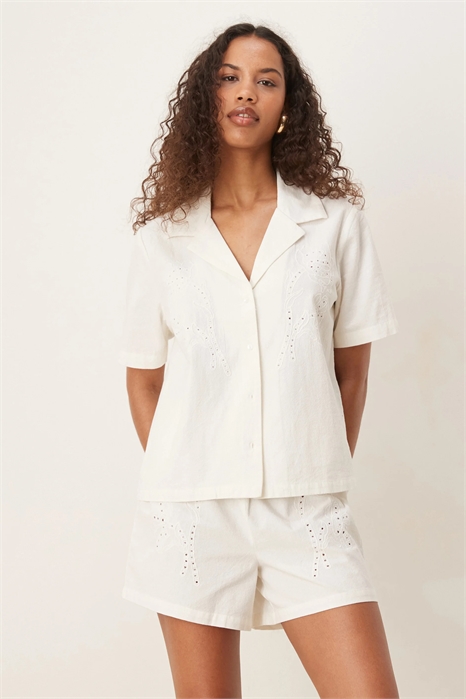 Рубашка свободного кроя с вышивкой co-ord артикул 141795821