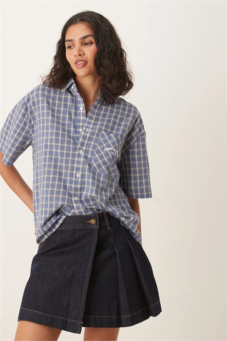 Рубашка с пуговицами, стиль «дедушка» артикул 140858289