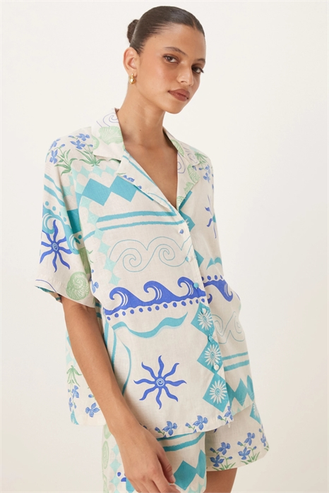 Льняная рубашка Rhian co-ord артикул 142400037