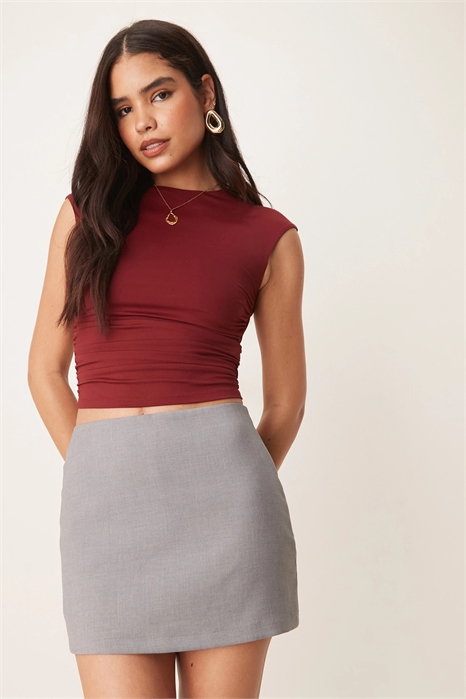 Мини-юбка с ультравысокой талией артикул 141534033