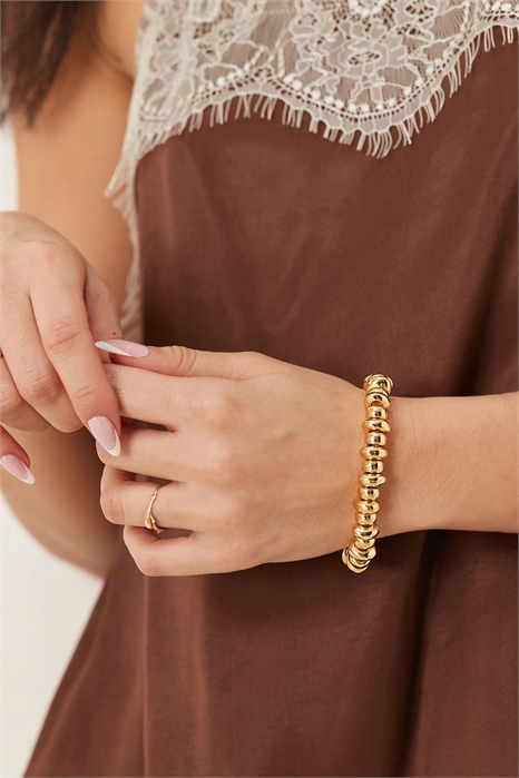 Растягивающийся браслет из полированного металла артикул 141501364