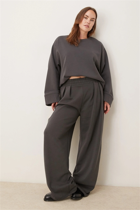 ASOS DESIGN Curve: брюки с широкими брючинами из интерлока артикул 148037106