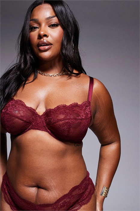 ASOS DESIGN Curve Lola — бюстгальтер с косточками и кружевом артикул 146740108