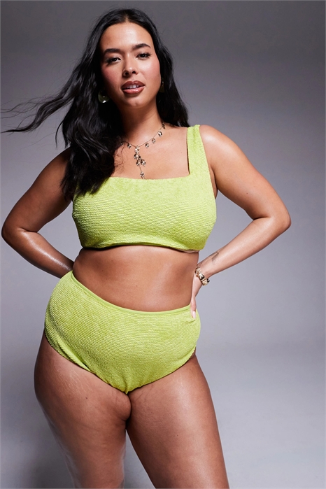 ASOS DESIGN Curve Bella — бикини-топ с фактурной отделкой артикул 142914104