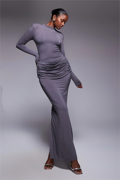 Юбка макси с драпировкой «вторая кожа» от Ashtin co-ord артикул 149852465