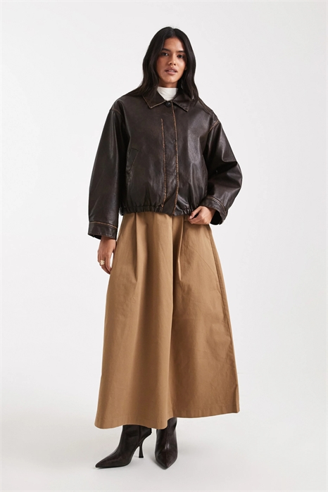 Макси-юбка А-силуэта с плиссировкой артикул 149108177