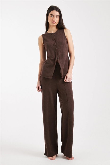 Легинсы из искусственной замши с расклешенными штанинами артикул 151092318