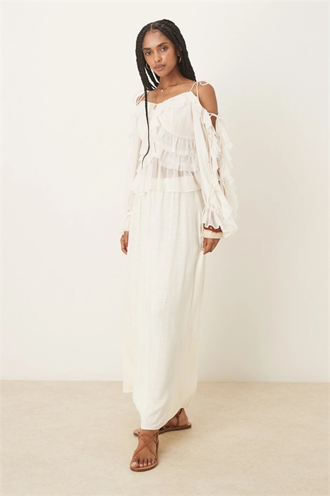 Макси-юбка А-силуэта под льняную ткань артикул 141071388