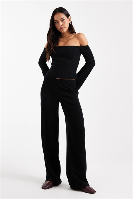 Брюки с широкими штанинами из ткани с ворсовой текстурой co-ord артикул 151218833