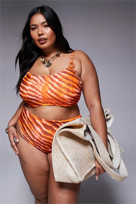 Топ бикини ASOS DESIGN Curve Charlie со скрытыми косточками артикул 141217652