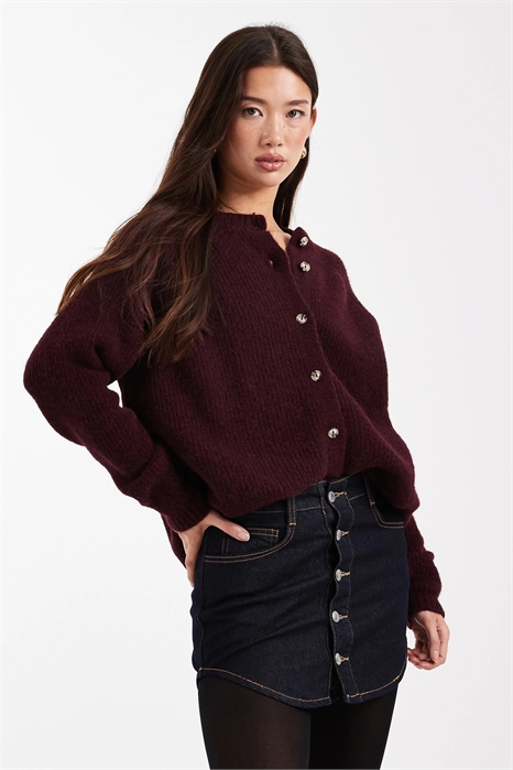 Мини-юбка из денима с пуговицами и закругленным подолом артикул 152706204