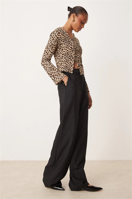 Высокие брюки с прямыми брючинами свободного кроя артикул 133492814