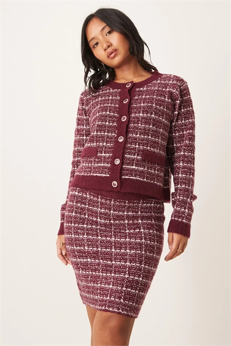 Мини-юбка из трикотажа с узором «букле» co-ord артикул 150938479