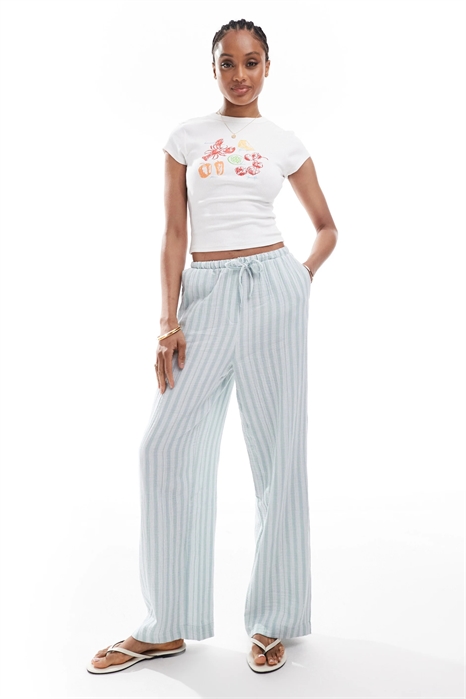 Хлопковые брюки с широкими брючинами артикул 144210704