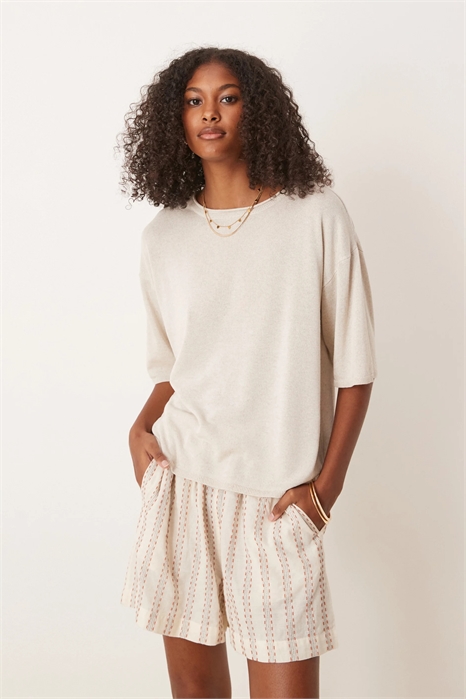 Трикотажная футболка свободного кроя артикул 148078178