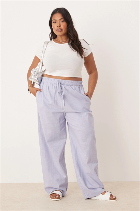 ASOS DESIGN: брюки свободного кроя с эффектом льна артикул 143245779