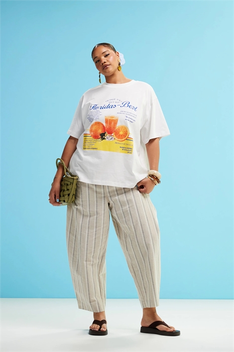 ASOS DESIGN: брюки-бочки с эффектом льна для полных артикул 140861349