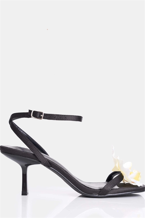 Туфли на шпильке со средней высотой каблука из сатина цвета орхидеи с квадратным носком, модель Nara артикул 146772672