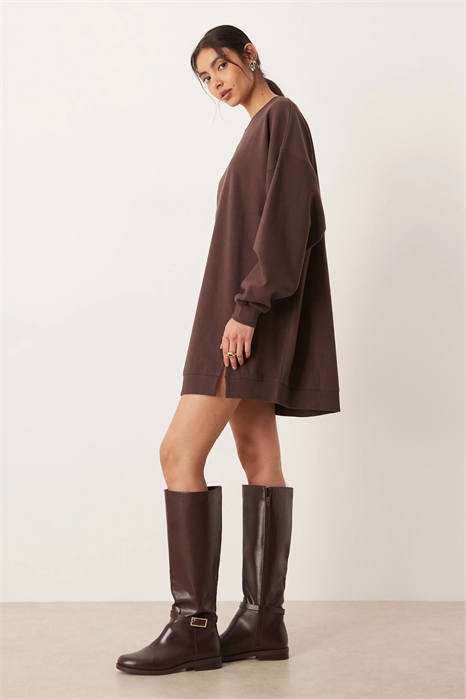 Мини-платье-свитшот из коллекции «Circular Design» с асимметричным подолом артикул 150620398