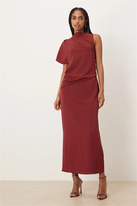 Облегающее платье с одним рукавом артикул 152383736