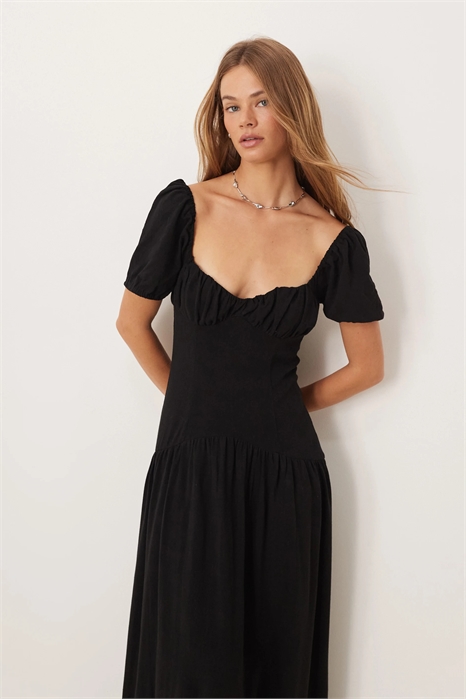 Платье-чейз с заниженной талией артикул 149850917