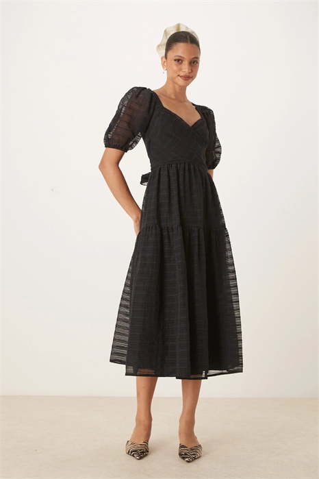 Платье средней длины с буфчатыми рукавами от Sadie артикул 142201312