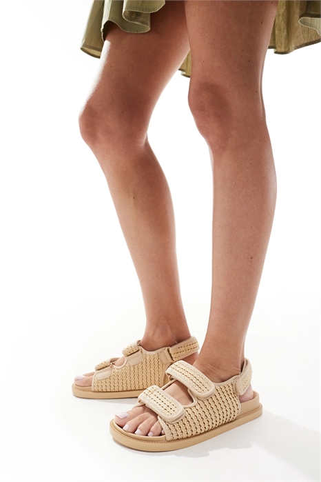 Сандалии Kidman с двумя ремешками из рафии артикул 143176190